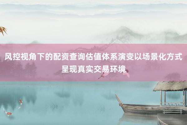 风控视角下的配资查询估值体系演变以场景化方式呈现真实交易环境