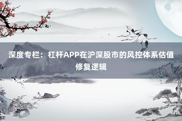 深度专栏：杠杆APP在沪深股市的风控体系估值修复逻辑