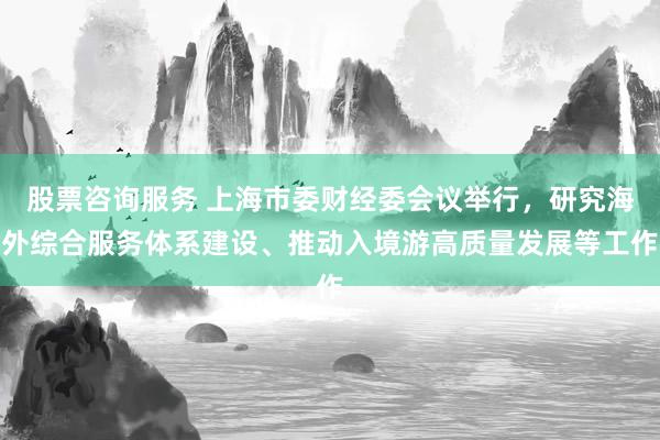 股票咨询服务 上海市委财经委会议举行，研究海外综合服务体系建设、推动入境游高质量发展等工作